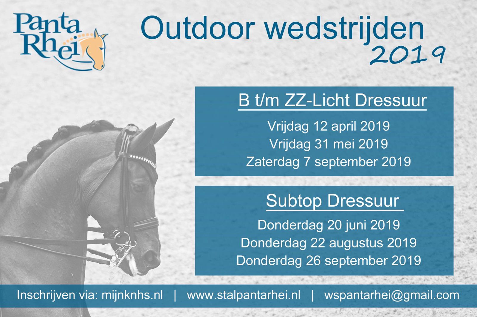 Outdoorwedstrijden Panta Rhei 2019