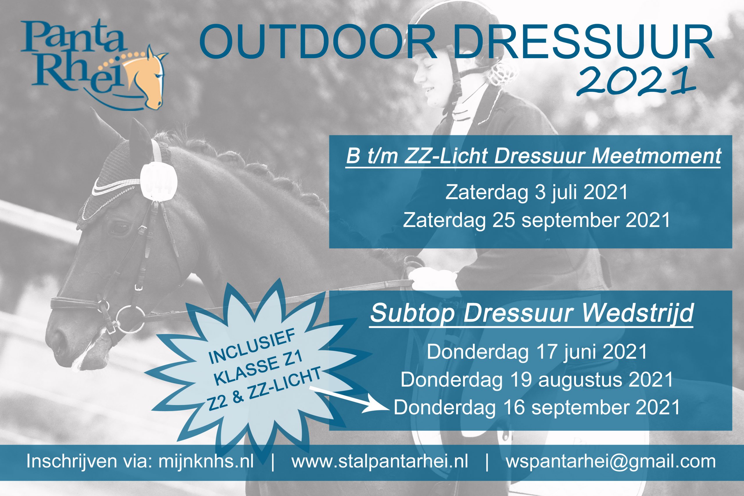 Startlijst Dressuurwedstrijd 25 september